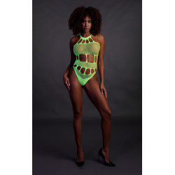 Ouch! Glow Body à encolure grecque Vert Fluo